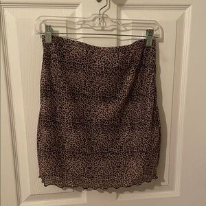 SHEIN Animal Print Mini Skirt